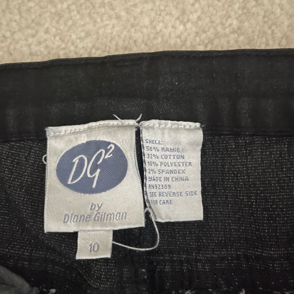 DG2 Diane Gilman black bootleg jeans